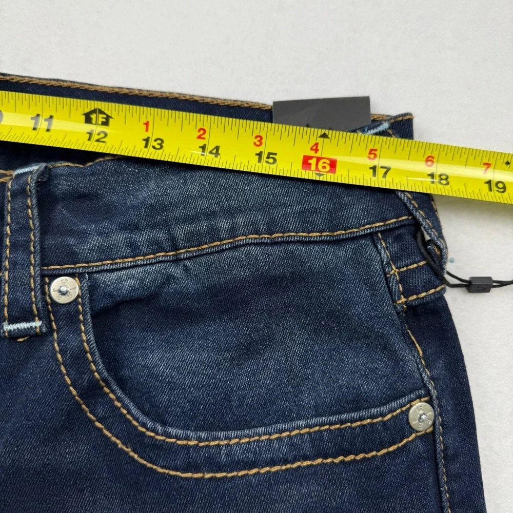 True Religion Men Ricky Stretch Relaxed Straight Big T Flap Blue Jeans 34x34 NWT